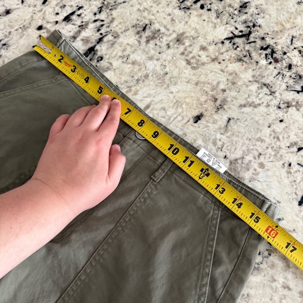 Driftwood Green Utility Boyfriend Crop Floral Embroidery Large - Picture 9 of 16